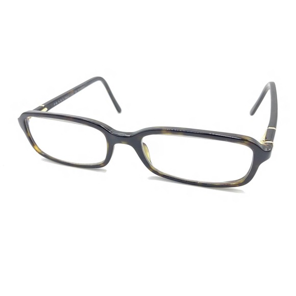 PRADA VPR11G 2AU-1O1 Brown Tortoise Rectangle Eyeglasses Frames 52-17 135 Italy - Picture 8 of 12